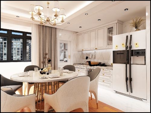 玉海园住宅室内装饰项目厨房现代简约餐厅设计图片赏析
